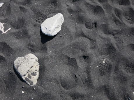 black sand on Black Beach